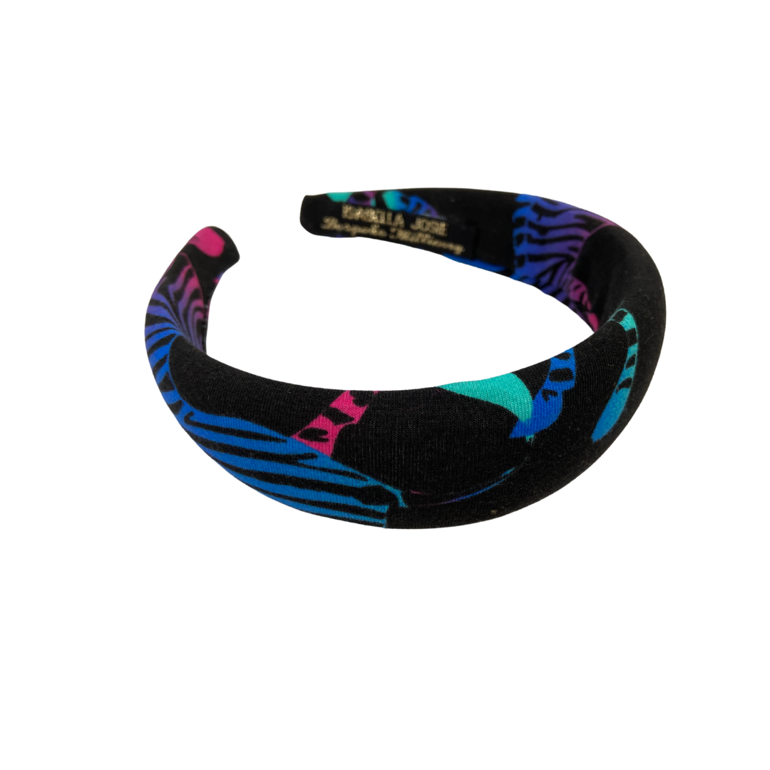 Rainbow Zebra Padded Headband by Isabella Josie to compliment Run and Fly outfits