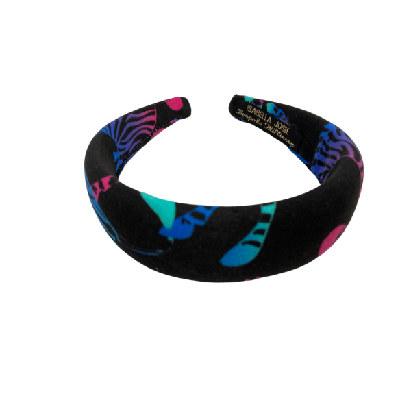 Rainbow Zebra Padded Headband by Isabella Josie to compliment Run and Fly outfits
