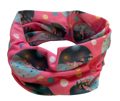Pink Palace multi way band inspired by Disney castle. Original fabric by Isabella Josie and co.