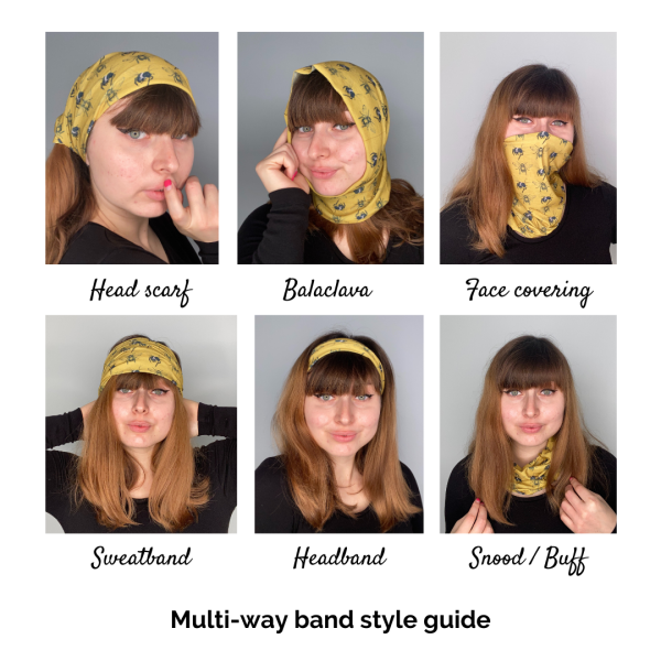 Bee multi way band how to wear guide by Isabella Josie Millinery