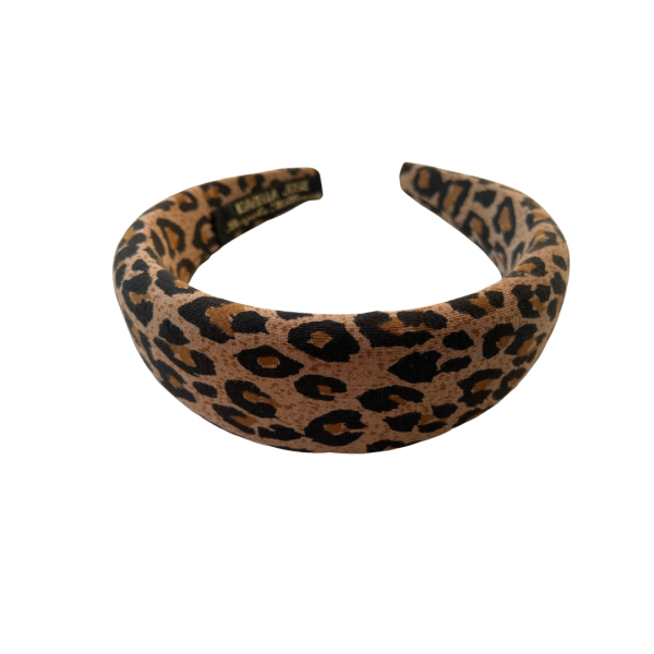 Natural Leopard Print Padded Headband by Isabella Josie