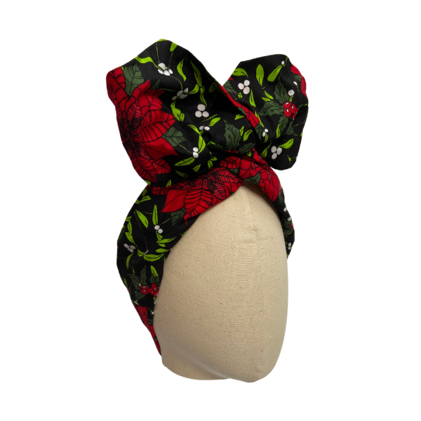 Black Mistletoe Headwrap for Christmas Gift by Isabella Josie