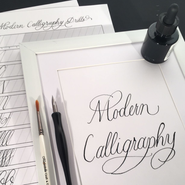Modern Calligraphy Workshop by Charlotte Cobby Designs at Isabella Josie in Arundel