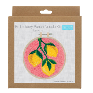 Embroidery Floss Punch Needle Kit Lemons