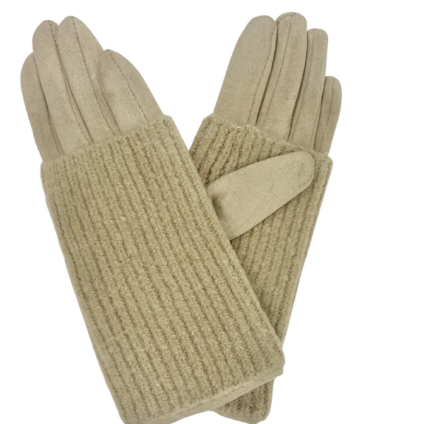 Stone 3 in 1 ribbed gloves from Isabella Josie