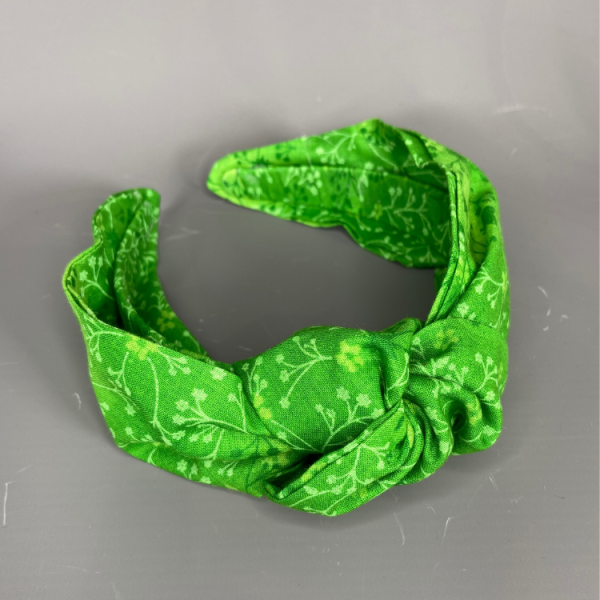 Green Knotted Headband by Isabella Josie, British Headwear Designer