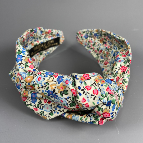 Ditsy Flower Knot Headband by Isabella Josie, Designer Headwear