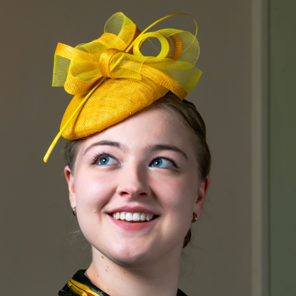 Sunshine Yellow Circular Brimless Hat by Isabella Josie