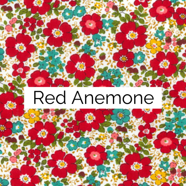 Red Anemone fabric Design your own