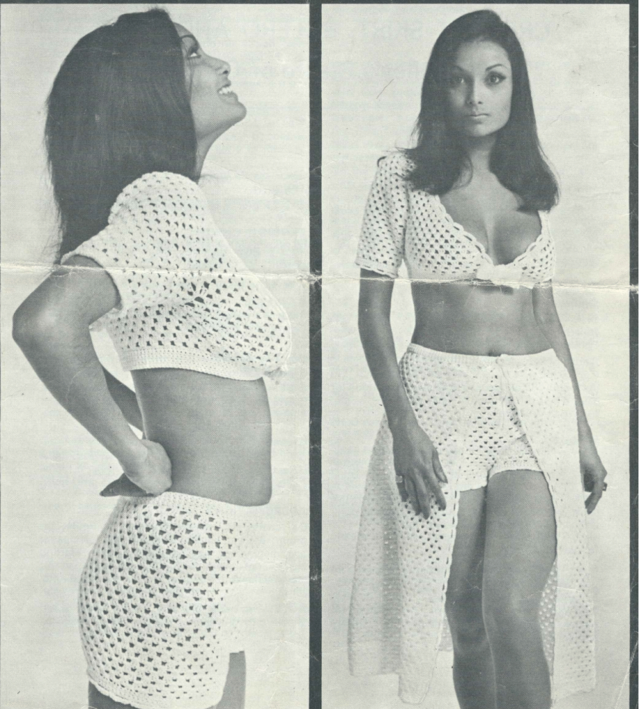 1970s hot pant crochet pattern. Fashion blog for Goodwood Revival by Isabella Josie