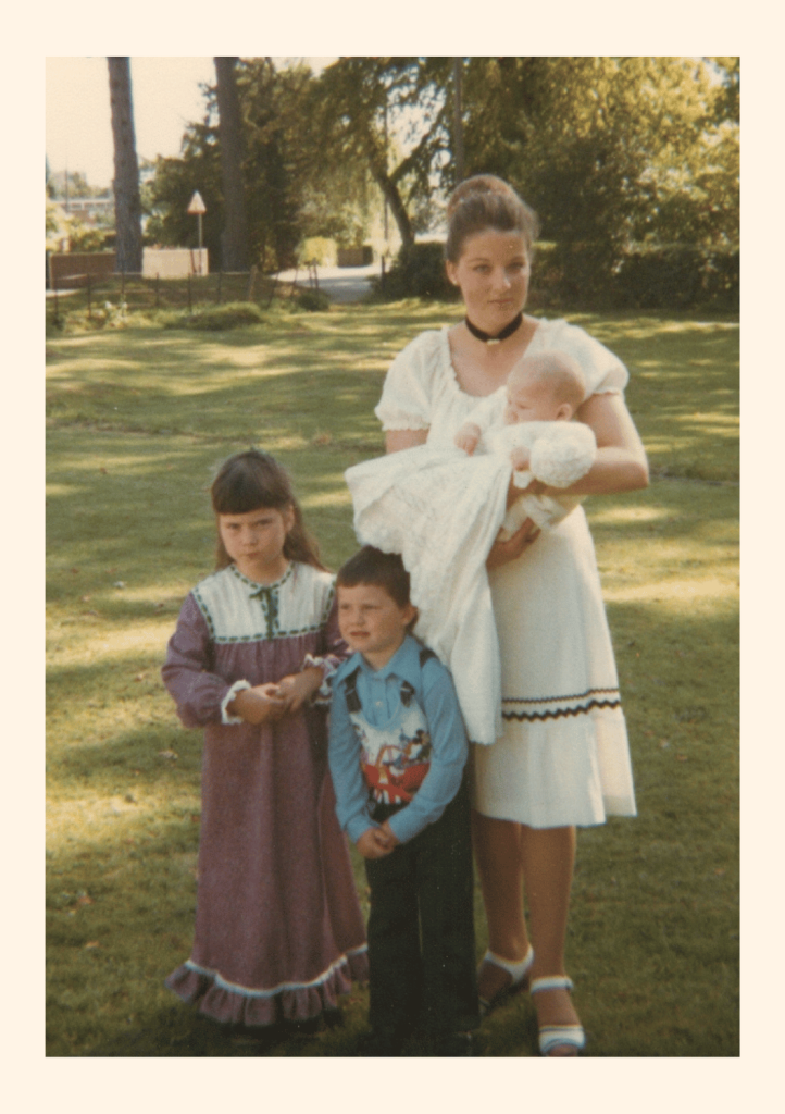 late 1970s image of family christening. Copyright Isabella Josie.