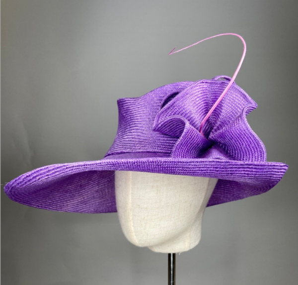 Lilac Wide Brim Parisisal Hat