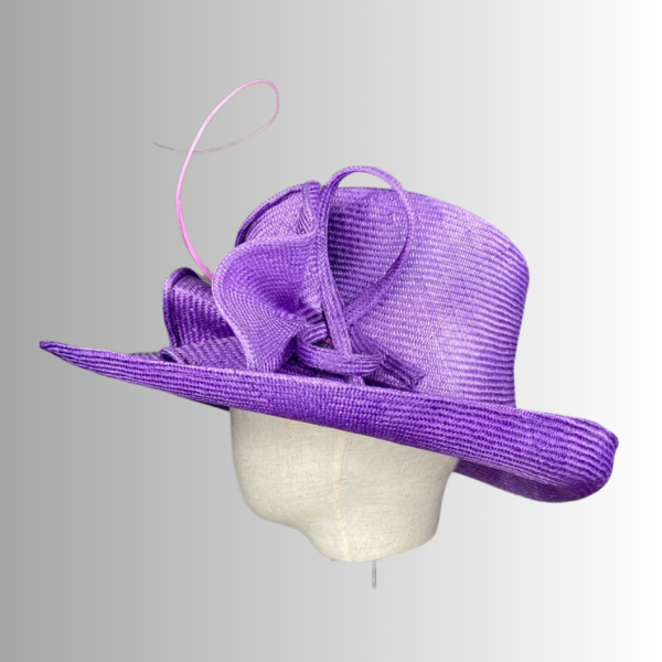 Lilac Wide Brim Parisisal Hat by Isabella Josie