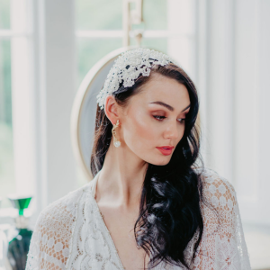 Beaded Lace Bridal Headpiece